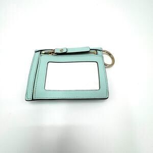 Kate Spade Wallet Light‎ Green Saffiano Leather Snap Bifold Cardholder Key Ring